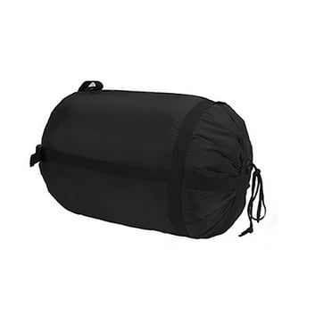 Sports Nylon Waterproof Compression Stuff Sack Bag Outdoor Camping Sleeping Bag Storage Bag, Black S/L, Great for Backpacking and Camping
