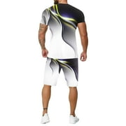 CEANGRTRO Sports Outdoor Men's Two Men Dress Coat Piece 3D Leisure Running Suit 42r Suit Fitness Large Summer Jacket Suits for Men Size Men Suits & Mens Roaring 20s Sets Men Suit Jacket