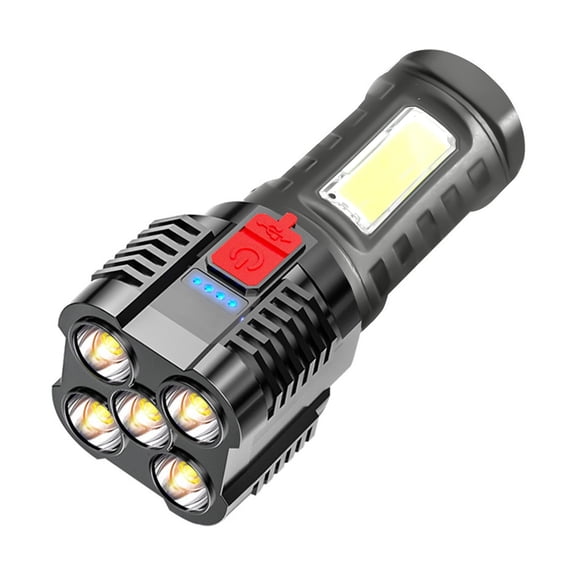Sports & Outdoors Clearance! Five Explosion LED Flashlight Bright Rechargeable Camping Flashlight Table Lamp Outdoor Lighting, Home Gift