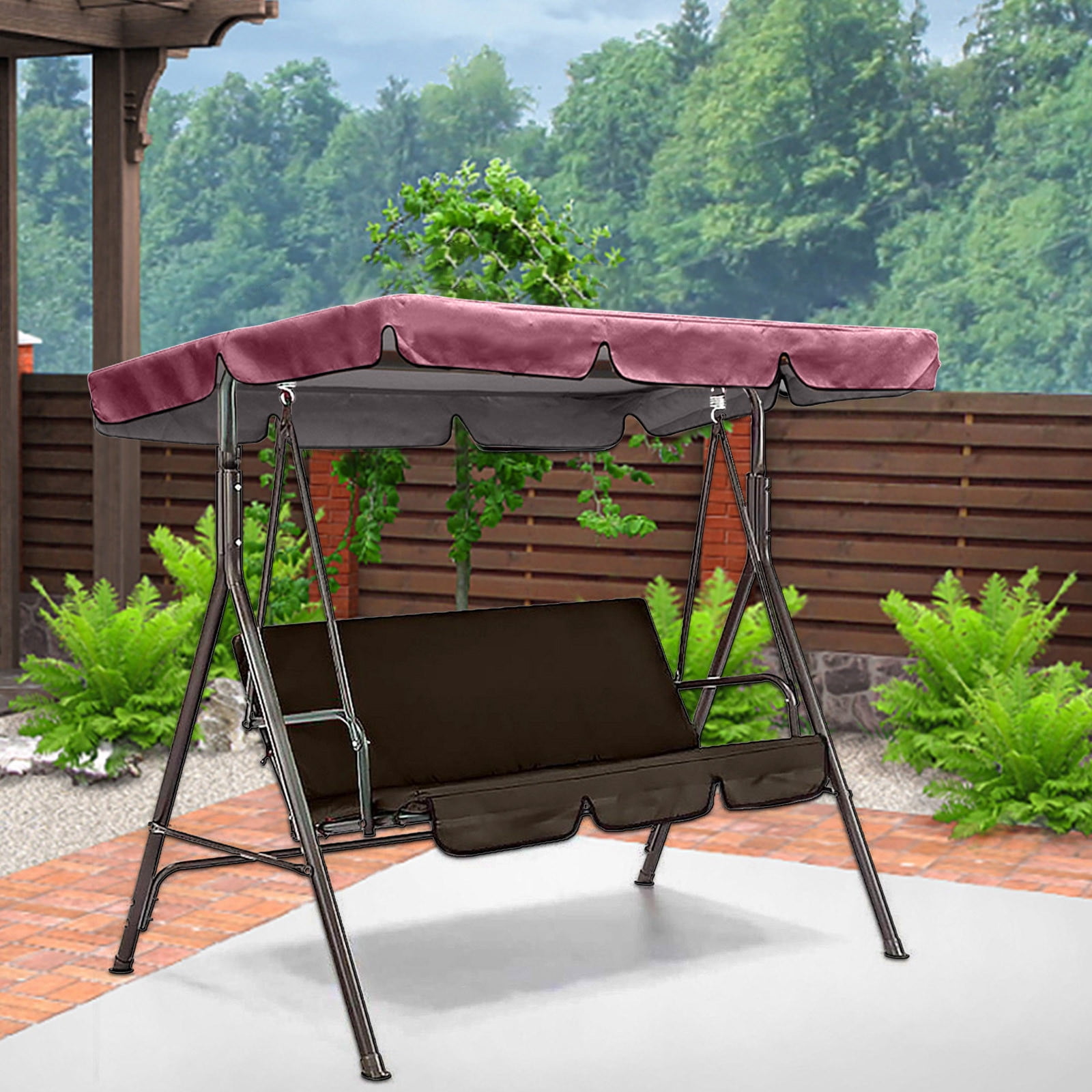 Sports Outdoors Swimming Swing Waterproof Swing Seat Replacement Canopy Double Swing Replacement Canopy Outdoor Patio Ham mock Swing Seat Cover Oxford Cloth Canopy Garden Pink Walmart Business Supplie...