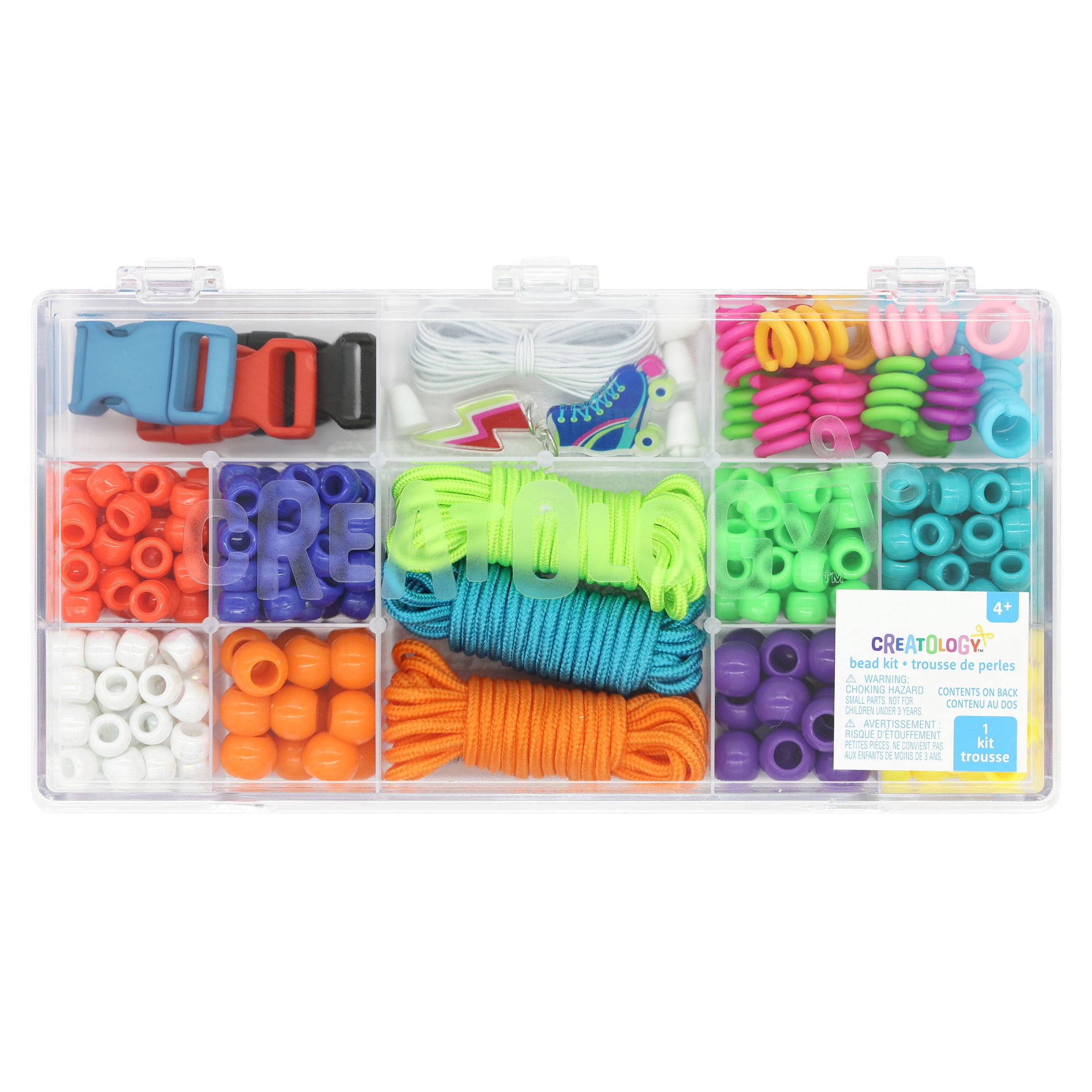 Sports Paracord Bead Kit by Creatology – Assorted Beads - Charms - Braided Ropes & Cord for Kids’ Jewelry & DIY Crafts - 12 Pack