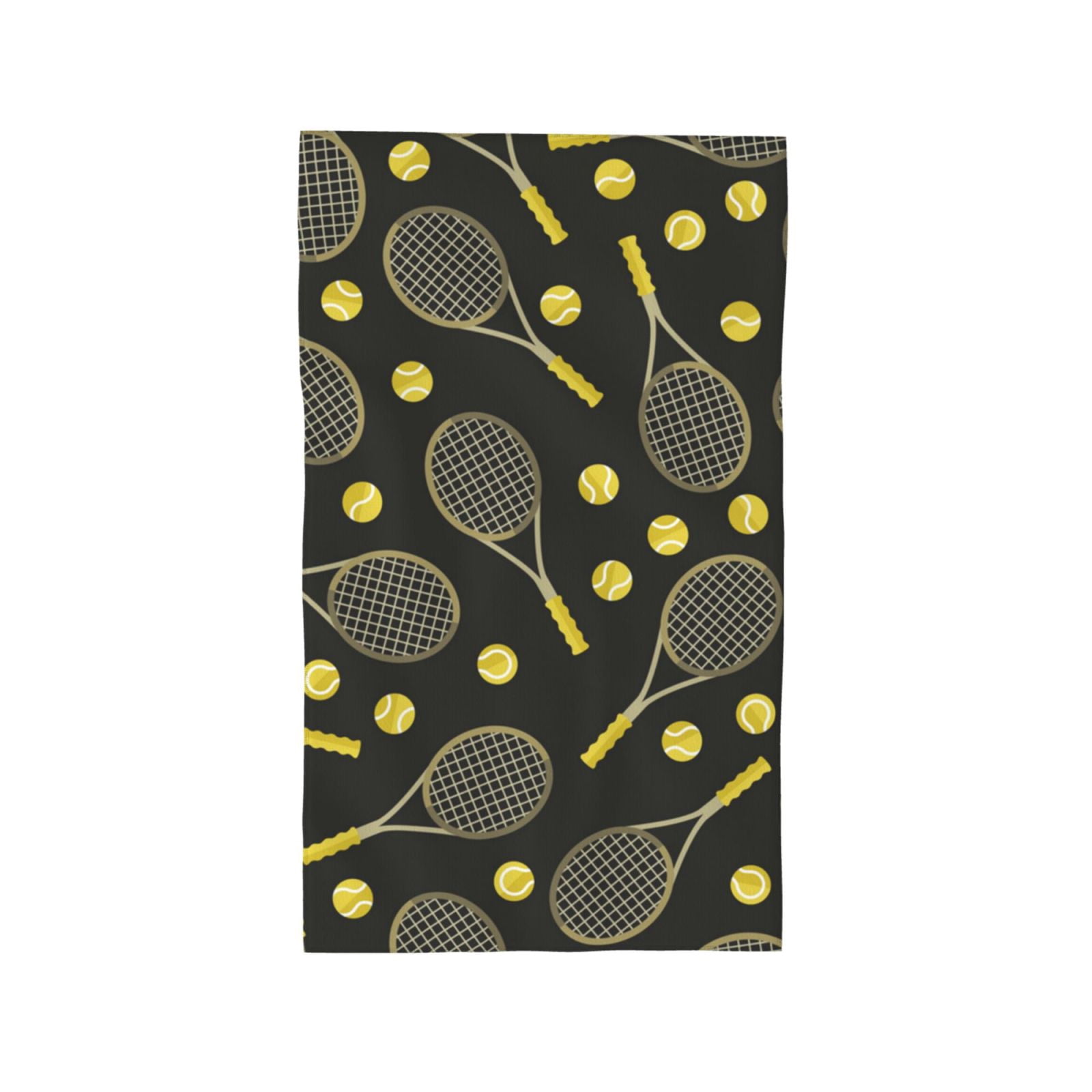 Sports Pattern Tennis Ball 27.5" x 16" Ultra Soft Hand Towel, Face Wash Cloth for Bathroom, Gym, Travel, Pool