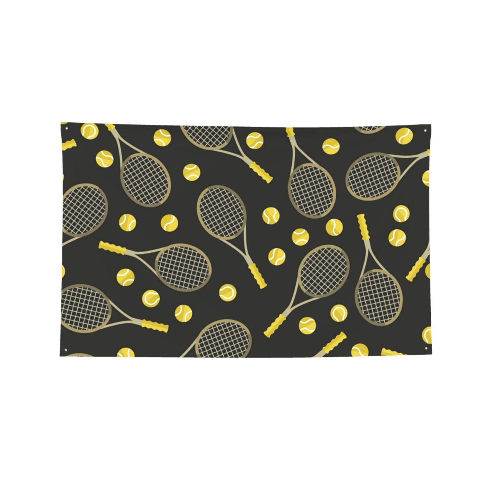 Sports Pattern Tennis Ball Four Hole Decorated Banner Flag for Garden Yard Home Decoration Indoor Outdoor 4x6 Ft