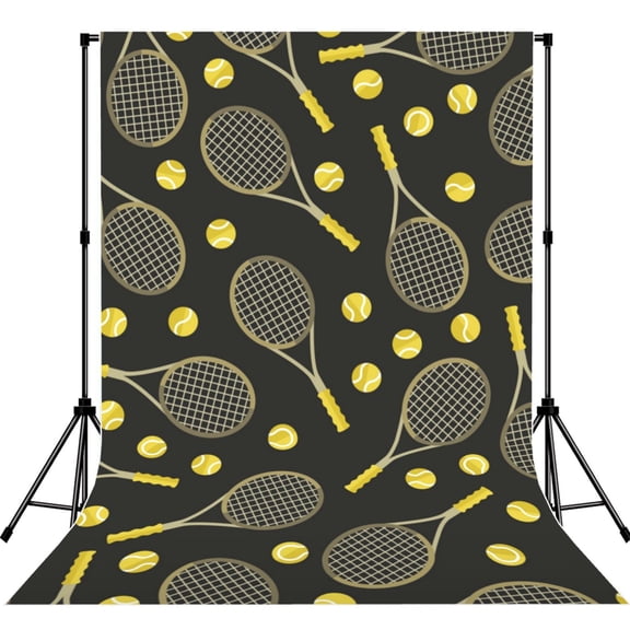Sports Pattern Tennis Ball Photography Backdrop 5x7Ft Background for Photo Studio Video Recording Birthday Party Wedding Home Decor