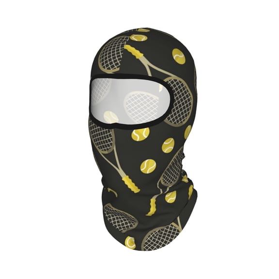 Sports Pattern Tennis Ball Unisex Balaclava Ski Mask Full Face Cover for Cold Weather & UV Protection, Breathable Cooling Helmet Liner
