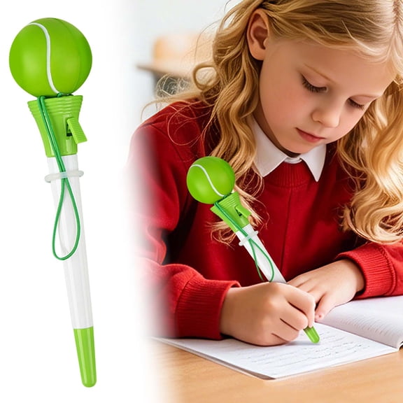 Sports Pens Sports-Themed Retractable Gel Pen with Stress Topper, 0.5Mm Writing Pen, Novelty Desk Writing Tool