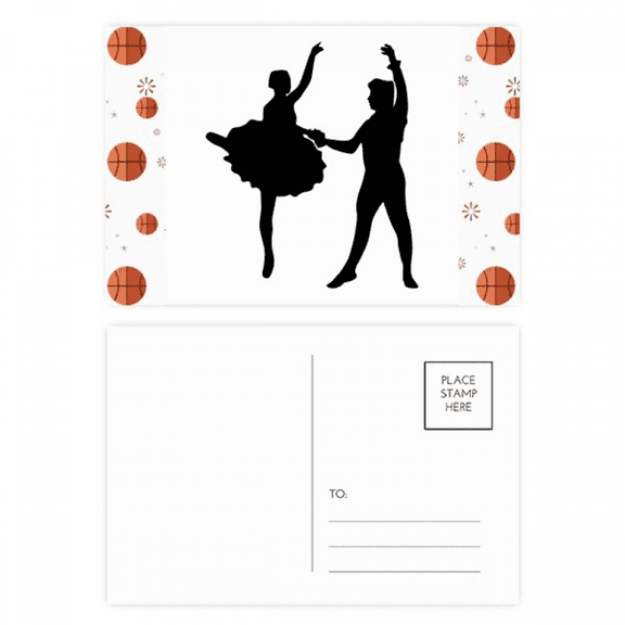 Sports Performance Dancer Duet Dance Basketball Postcard Set Thanks Card Mailing Side 20pcs