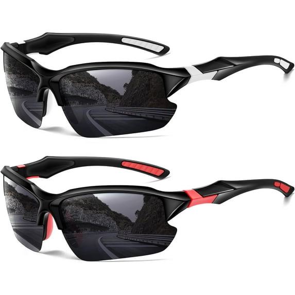 Sports Polarized Sunglasses for Men Cycling Running Fishing UV Protection Sun Glasses Lightweight Half Frame Goggles