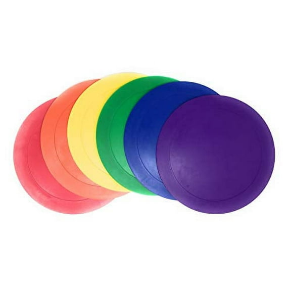 Sports Poly Spot Marker for Activities, 9" Round Multicolored Set of 6