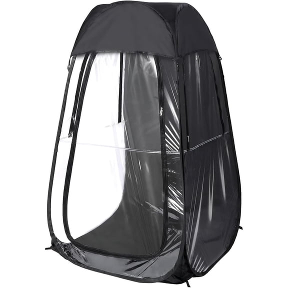 Sports Pop Up Pod Tent, Weather Pod 1 Person with Transparent Windows, Protection Cold Wind and Rain for Outdoor Sports, Fishing, Camping
