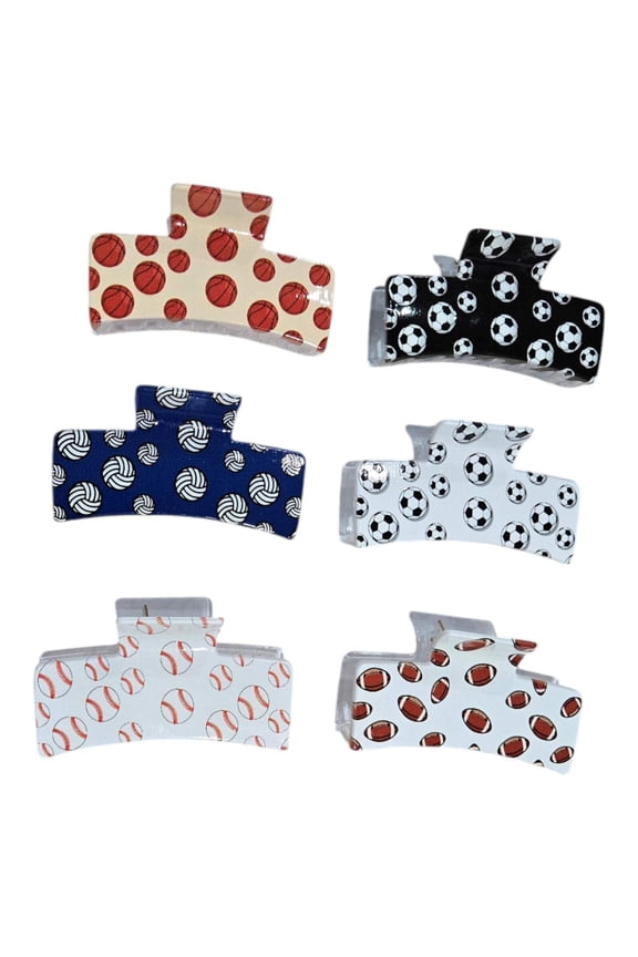 Sports Pride Fun Fashionable Hair Claw Clips