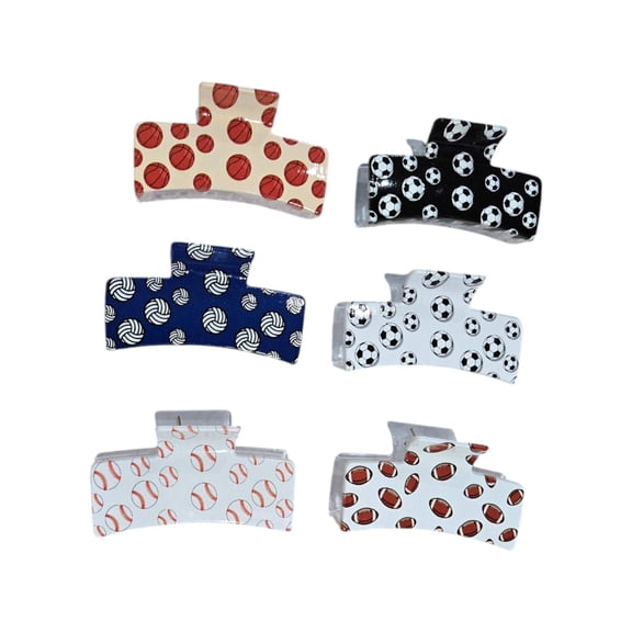 Sports Pride Fun Fashionable Hair Claw Clips