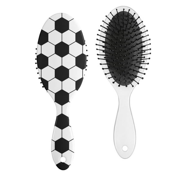 Sports Print Paddle Brush - Smoothing Hair Styling Tool for All Hair Types, Compact & Travel-Friendly
