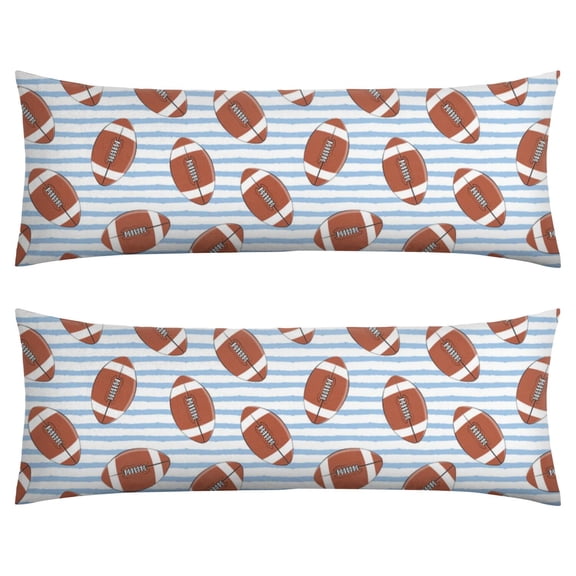 Sports Print Throw Pillow Cover Multi-Ball Pattern (Baseball, Soccer, Basketball), Game Day Decor
