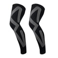 thumbnail image 1 of Sports Recovery Compression Full Leg Sleeves (Medium, Gray), 1 of 5
