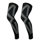 Sports Recovery Compression Full Leg Sleeves Medium, Gray