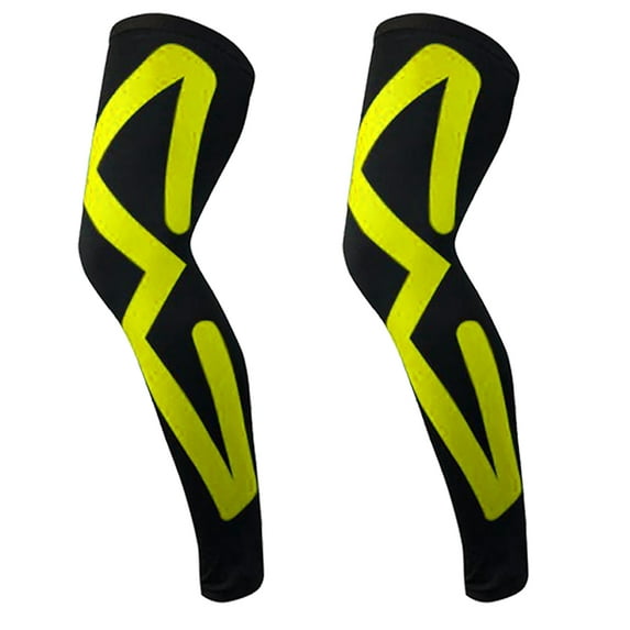 Sports Recovery Compression Full Leg Sleeves (X-Large, Yellow)
