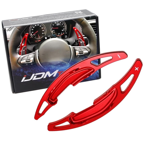 Sports Red CNC Made Aluminum Large Paddle Extensions For BMW F87 M2, F80 M3, F82/F83 M4, F06/F12/F13 M6, F85 X5M, F16 X6M ONLY