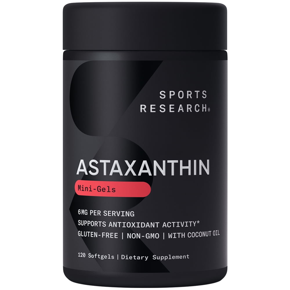 Sports Research Astaxanthin w/ Coconut Oil, 6mg, 120 Softgels