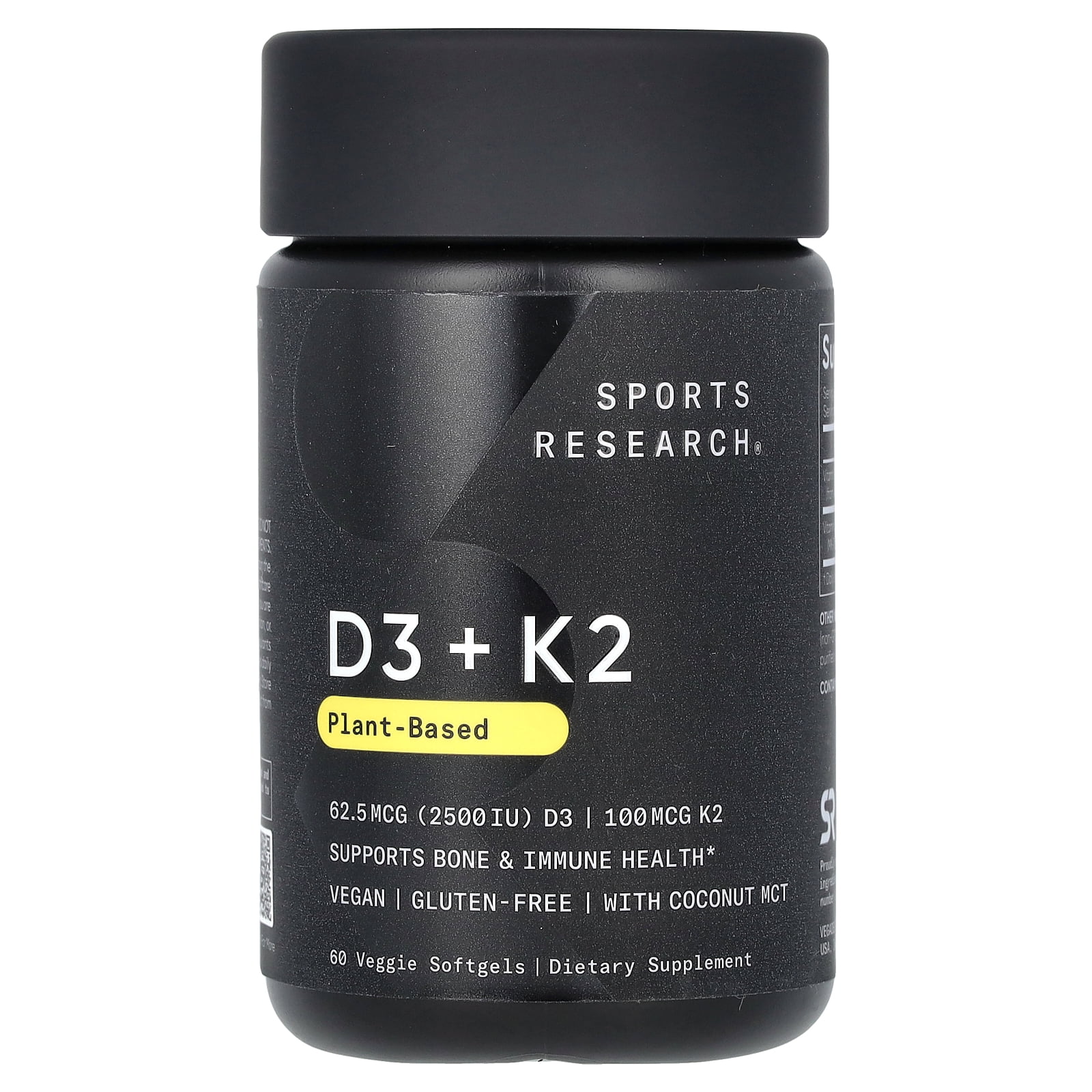 Is Sport Research A Good Brand Sports Research D3 + K2, Plant-Based, 60 Veggie Softgels - Walmart.com