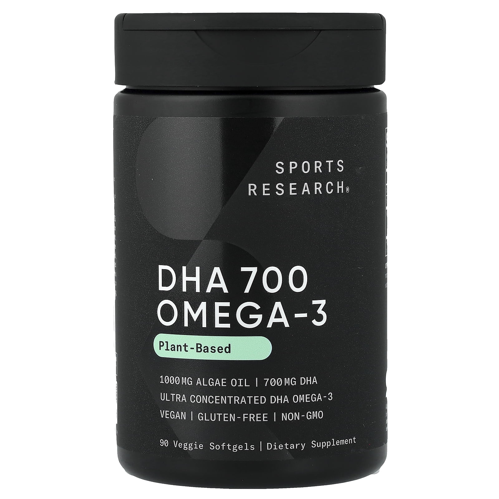 Sports Research DHA 700 Omega-3, Plant-Based, 90 Veggie Softgels