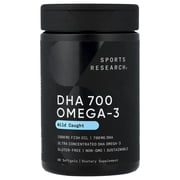 Sports Research DHA 700 Omega-3, Wild Caught, 90 Softgels