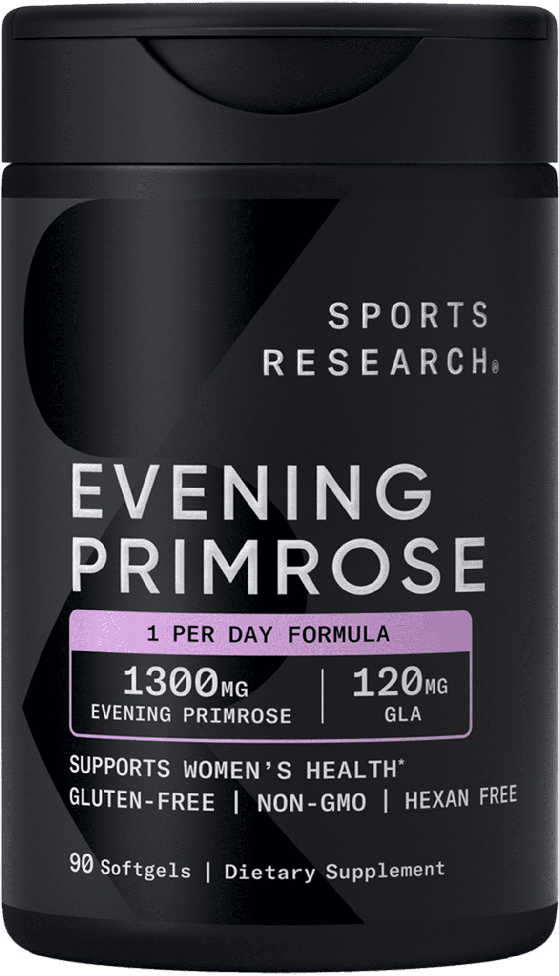 Sports Research Evening Primrose Oil Supplement, 1300mg Prim