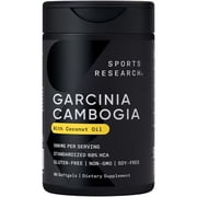 Sports Research  Garcinia Cambogia 60% 500mg w/ Organic Coconut Oil Non-GMO 90 Softgels