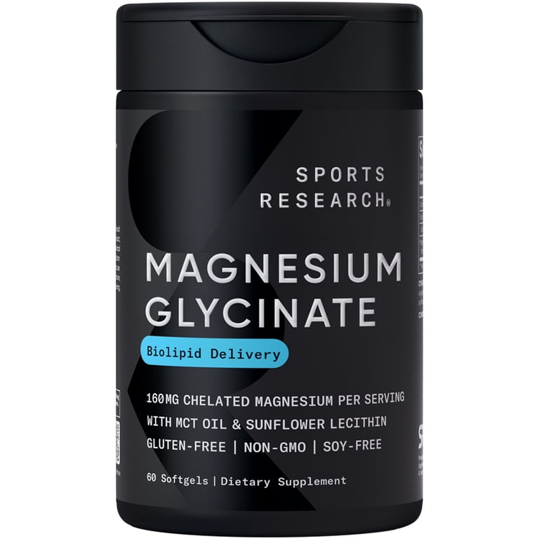 Sports Research® High Absorption Magnesium Glycinate 160mg