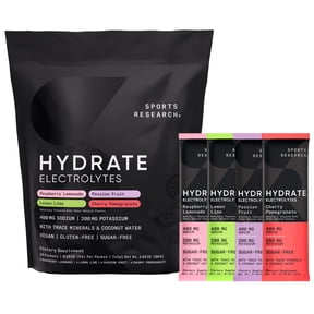 Sports Research Hydrate Electrolytes, 16 Variety Packets