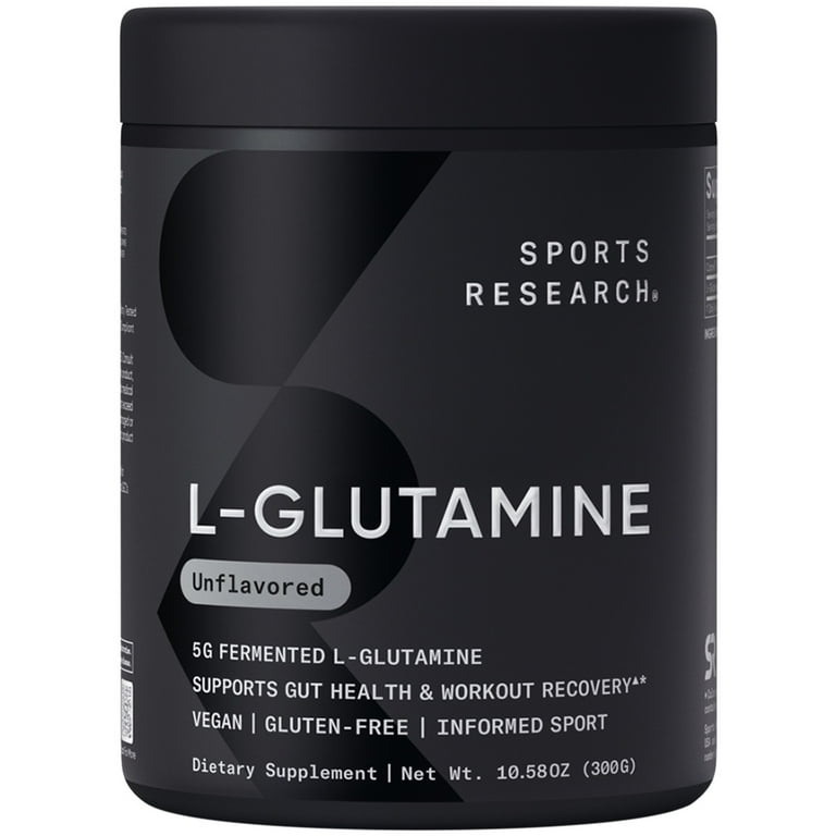 glutamine glp 1 Sports Research® SR L-Glutamine Workout Recovery Immune Health Gut Health IBS 5g Per Serving