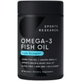 thumbnail image 1 of Sports Research Omega-3 Fish Oil, Triple Strength, 60 Softgels, 1 of 5