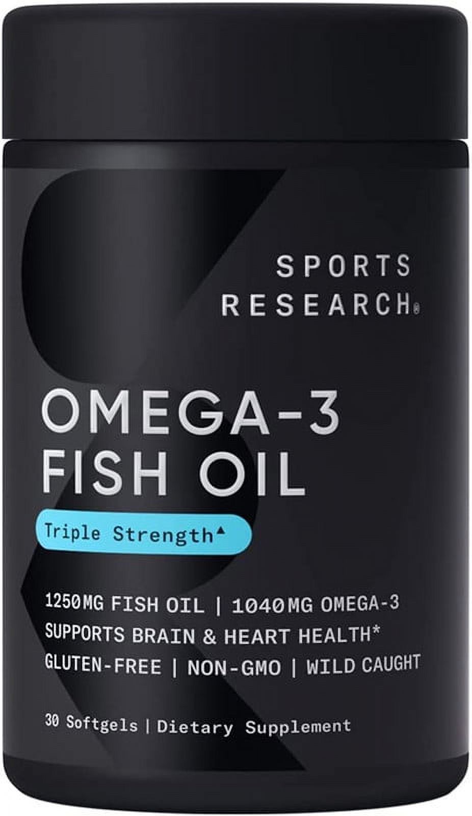 Sports Research Triple Strength Omega 3 Fish Oil Burpless Fish Oil