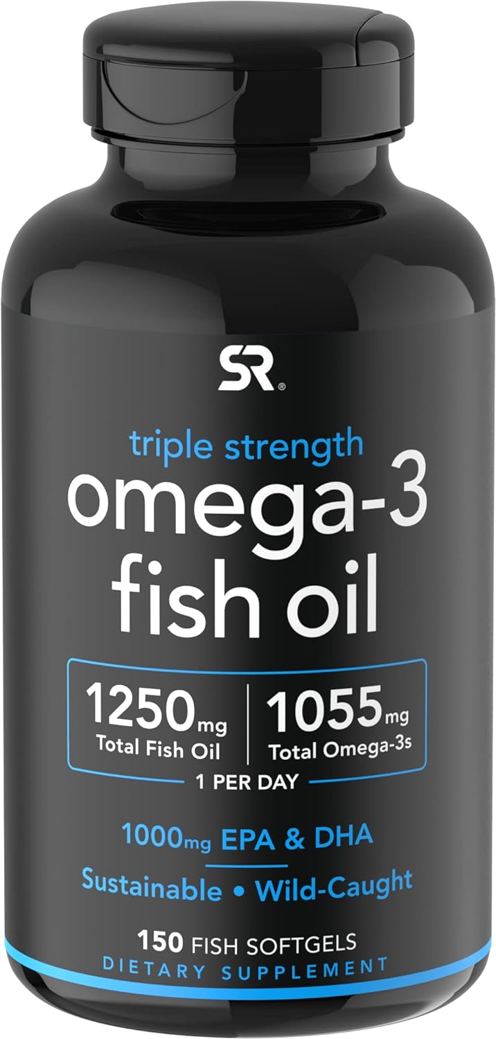 Sports Research Triple Strength Omega 3 Fish Oil Burpless Fish Oil