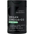 thumbnail image 1 of Sports Research® Vegan Omega-3 w/ Vitamin D3 Fish Oil Alternative D Algae Oil (60 Veggie Softgels), 1 of 9