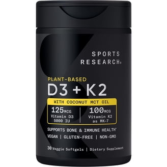 Sports Research Vitamin K2, 180 mcg, Extra Strength Vegan