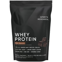Sports Research Whey Protein Isolate Powder - Chocolate, 56 Servings