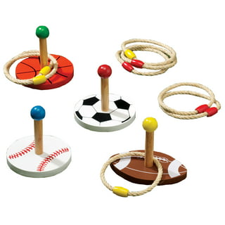 Brybelly Holdings Plastic Horseshoe and Ring Toss Game Set - 2 in 1 