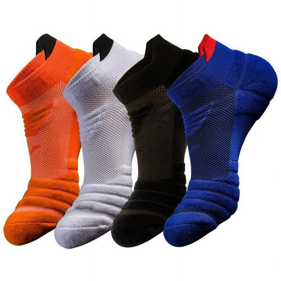 Sports Running Athletic Socks, Anti-Blister Breathable Outdoor Hiking Cycling Socks for Men, Seamless Anti-odor, Black