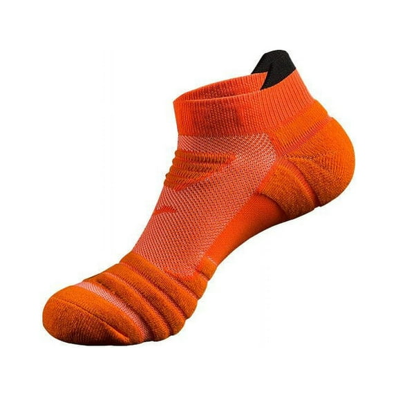 Sports Running Athletic Socks, Anti-Blister Breathable Outdoor Hiking Cycling Socks for Men, Seamless Anti-odor, Orange