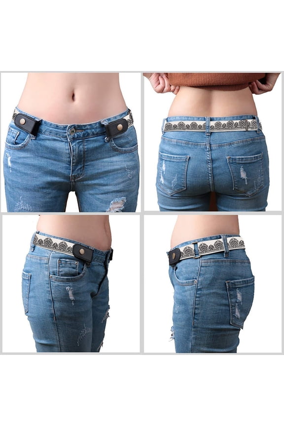 Sports Anckoeil Buckle-free Elastic Invisible Belt for No Bulge No Hassle Leather