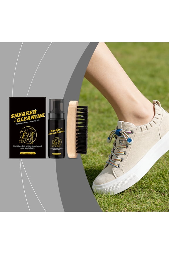 Sports Shoe Cleaning Kit, 30ml Complete Kit for Cleaning and Refreshing Athletic Shoes
