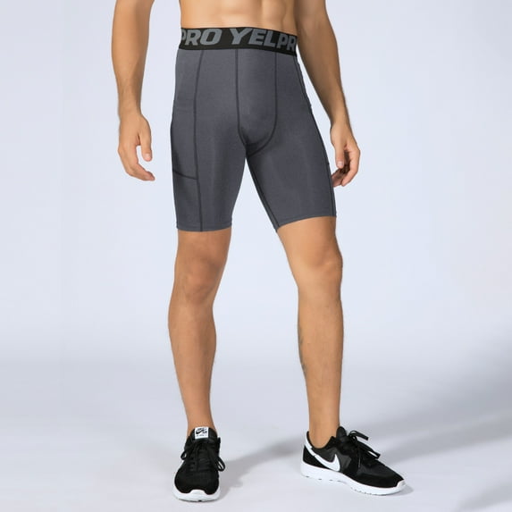 Sports Shorts Men Compression Running Shorts With Pocket Quick Dry Workout Gym Shorts Fitness Sport Leggings for Men