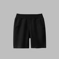thumbnail image 1 of Sports Shorts for Girls & Boys with Pockets Casual Straight Leg Elastic High Waisted Toddlers Kids Solid Loungewear Athletic Short Size 1-9, 1 of 3