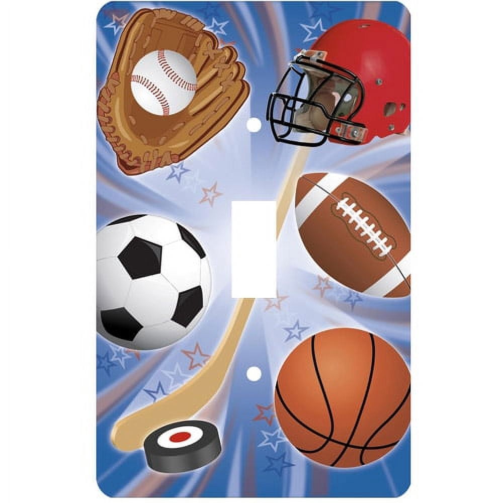 Sports Single Toggle Light Switch Cover, 2 pack