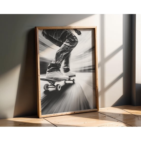 Sports Skateboard Feet Motion Blur Street Skate Sports Poster , Poster ...