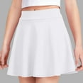 thumbnail image 1 of Sports Skirt Girls Stretchy Casual Mini Flared Cheer Sporty Tennis Golf Skirts Girls Tulles Dance Skirts White 9-10Y, 1 of 8