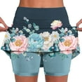 thumbnail image 1 of Sports Skirts for Women Ladies Tennis Skirts, 2025 New Summer Floral Printed Skorts, Stretchy Casual 2 in 1 Yoga Skirts Shorts Multicolor M, 1 of 5