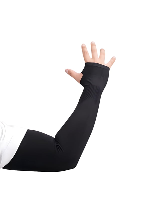 Sports Sleeves Longer Outdoors UV Sun Protection Sleeves, Sports Compression Cooling Sleeve For Men Women Teenager College Students,For Cycling,Driving,Running,Fishing,Basketball Sleeves