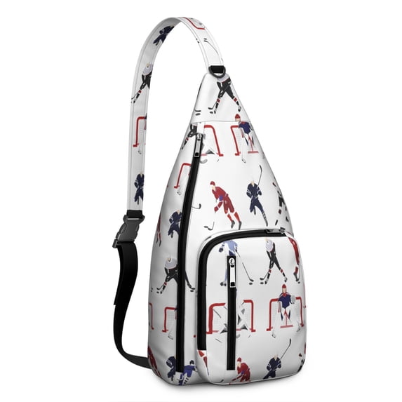 Sports Sling Backpack - Baseball, Football, Soccer, Basketball Print – Lightweight Crossbody Bag for Hiking, Gym, Travel – Athletic Gift for Sports Lovers